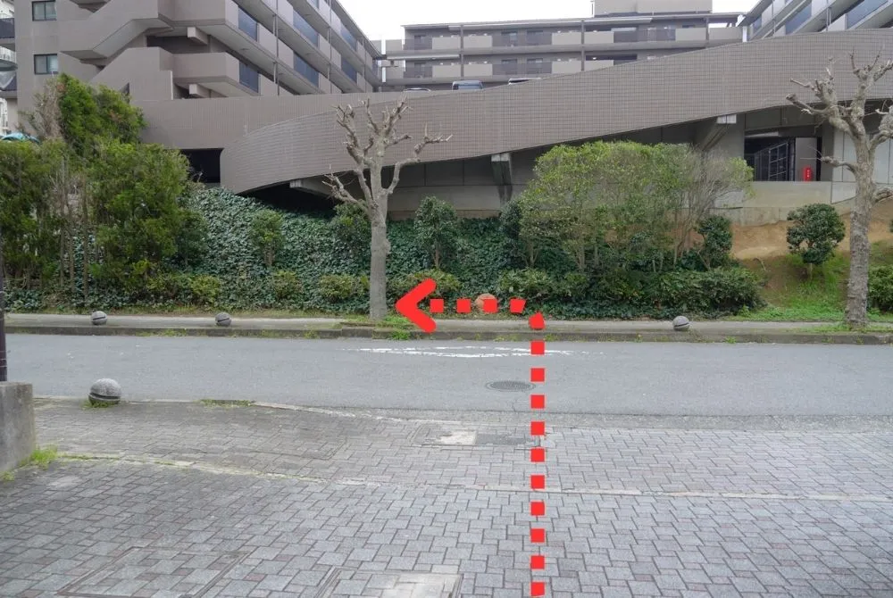 漢方専門なりた安心堂薬局にお車でお越しの方へ、店舗までをご案内する道順写真